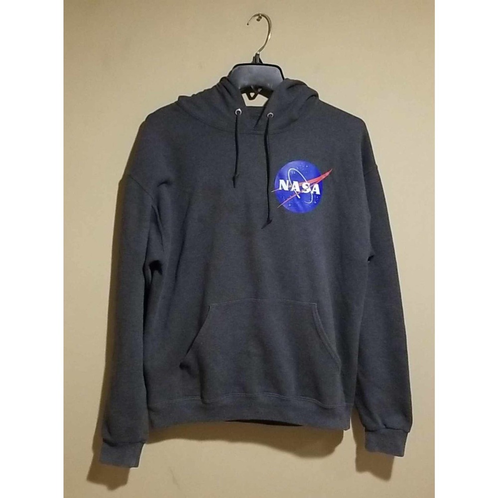 NASA Hyper Space Gray Hooded Sweatshirt Hoodie Men's Size Medium